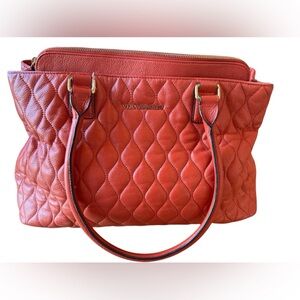 Large Vera Bradley leather Tote Will fit 13 inch laptop. Like new. 3 compartment